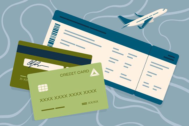 Avion et billet de compagnies aériennes avec cartes de crédit