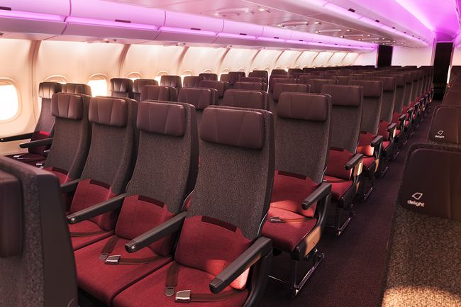La cabine Economy de l'A330NEO sur l'Airbus de Virgin Airlines