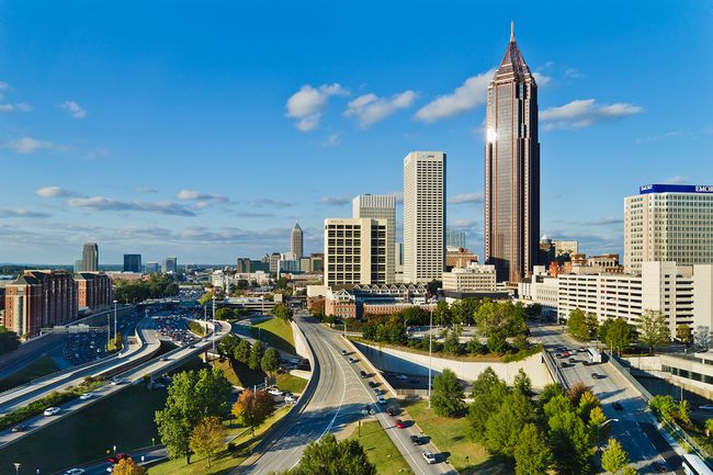 USA, Géorgie, Atlanta, vue sur le centre-ville