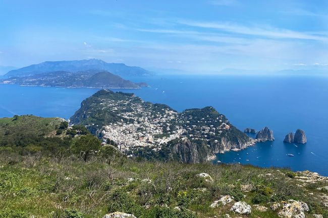Vue depuis le télésiège Monte Solaro à Anacapri / Capri