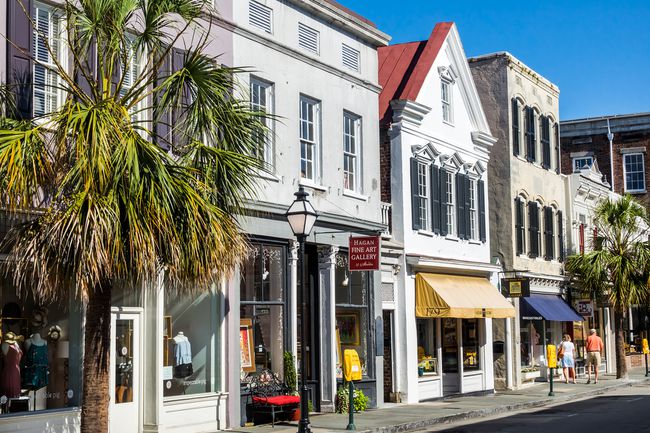 Caroline du Sud, Charleston, centre-ville historique, King Street, quartier commerçant et d'affaires