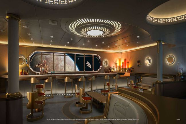 Bar sur le thème de Star Wars sur le bateau de croisière Disney