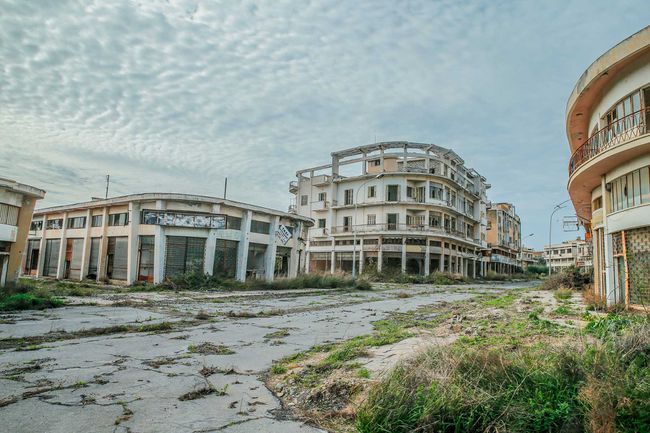 Une vue de bâtiments abandonnés à Closed Maras (ou Varosha en grec) le 15 février 2020.