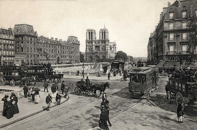 Cathédrale Notre Dame de Paris, carte postale, 1909