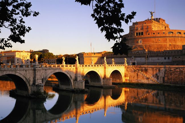 Italie, Latium, Rome, Castel Sant'Angelo et Ponte Sant'Angelo