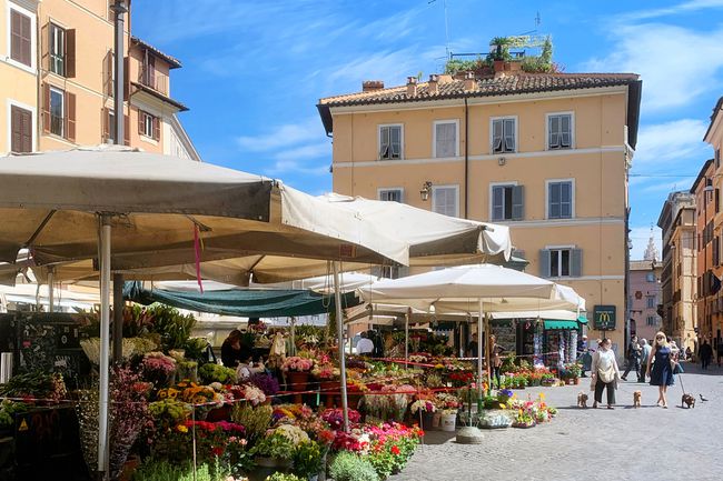 Marché aux fleurs de jardin en Italie