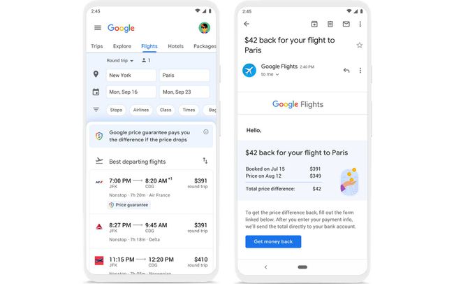 Économies pour Google Flights