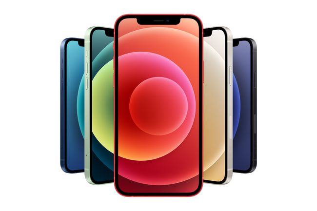 Cinq nouvelles couleurs d'iPhone 12 en bleu, vert, rouge, blanc et noir