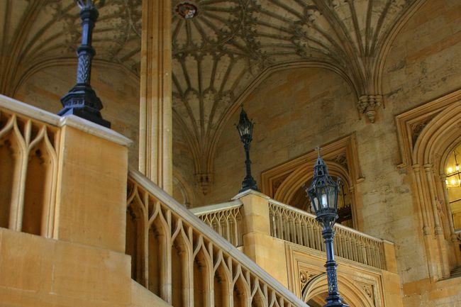 Un escalier orné de Christ Church College, Oxford