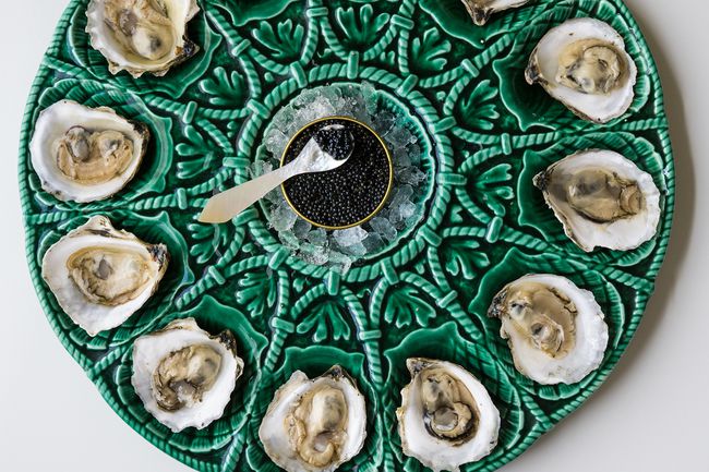 Huîtres et caviar d'Island Creek Oysters