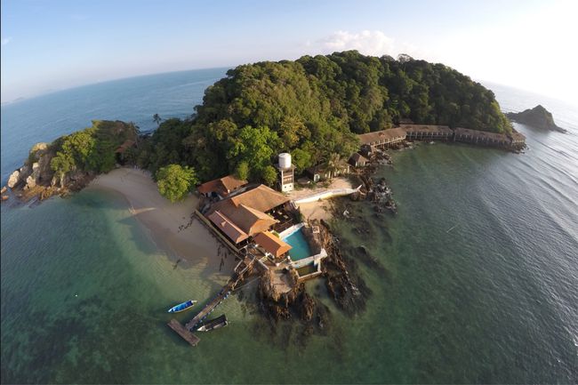 Vue aérienne de Gem Island Resort & Spa en Malaisie