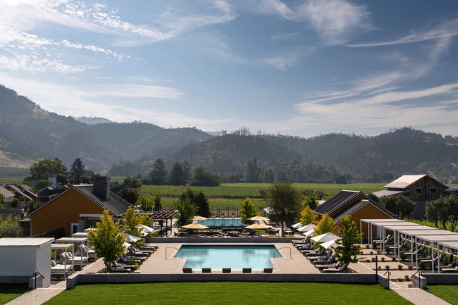 Four Seasons Resort Napa Valley avec vue sur les piscines