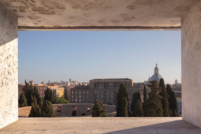 Vue depuis la terrasse du Bulgari Rome