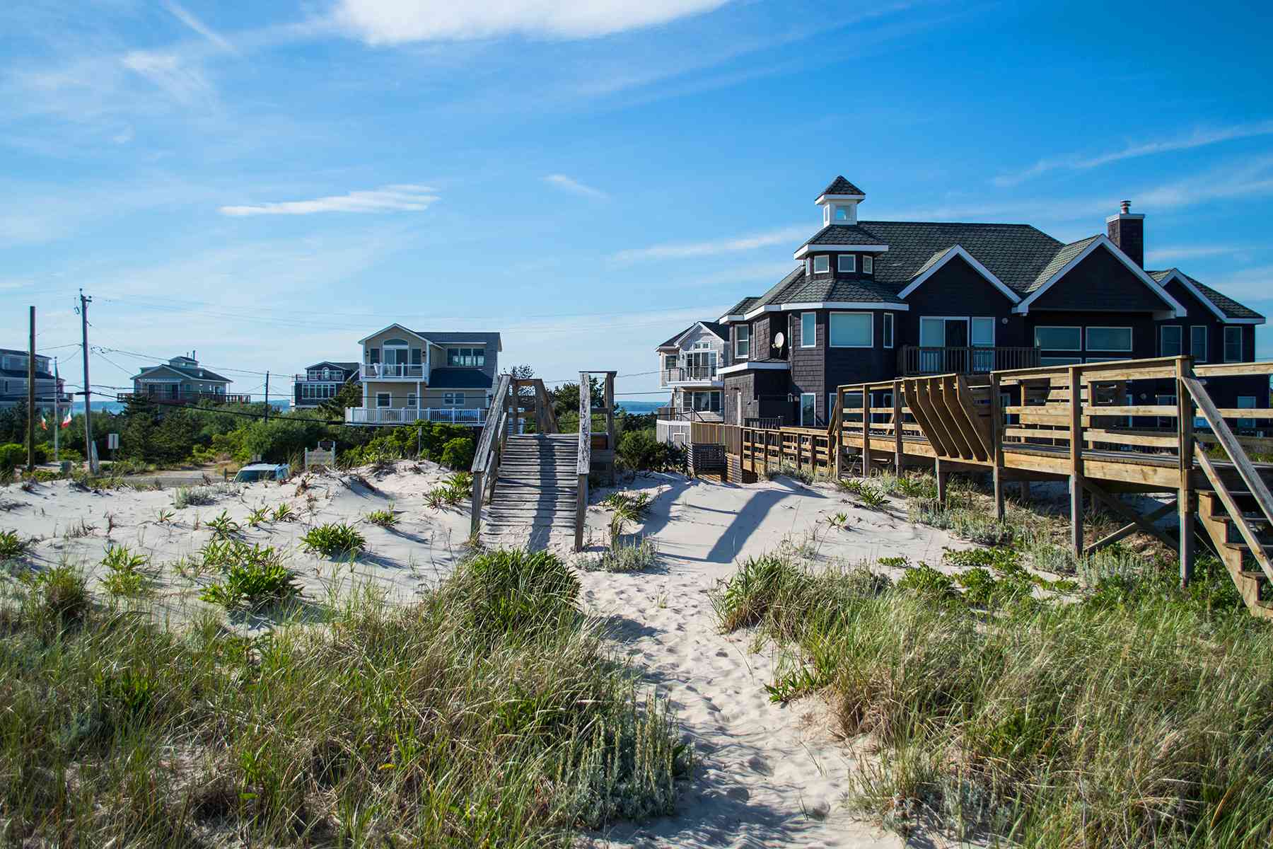 Maisons de plage en été dans les Hamptons
