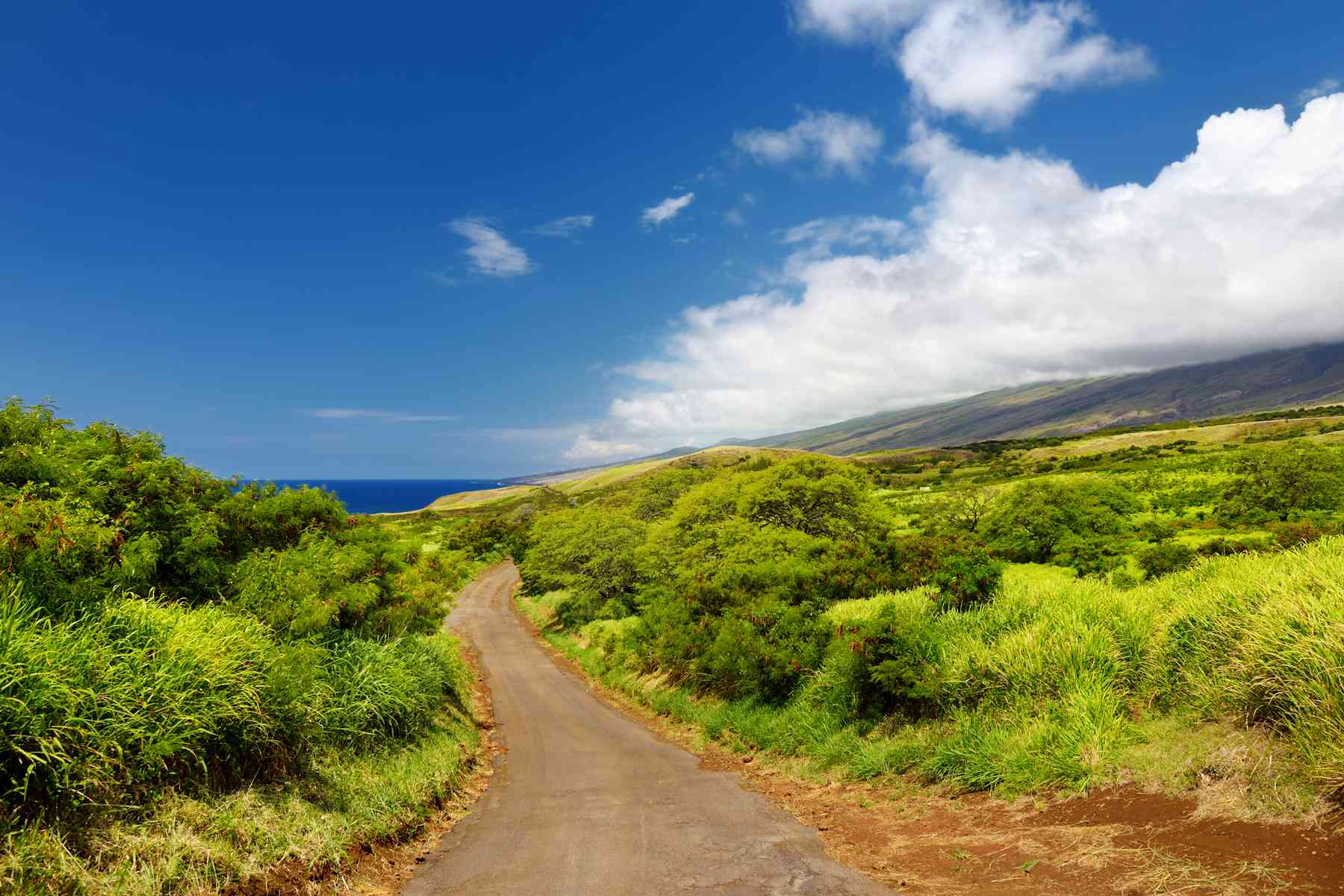Beau paysage du sud de Maui.  L'arrière du cratère Haleakala sur l'île de Maui, Hawaii