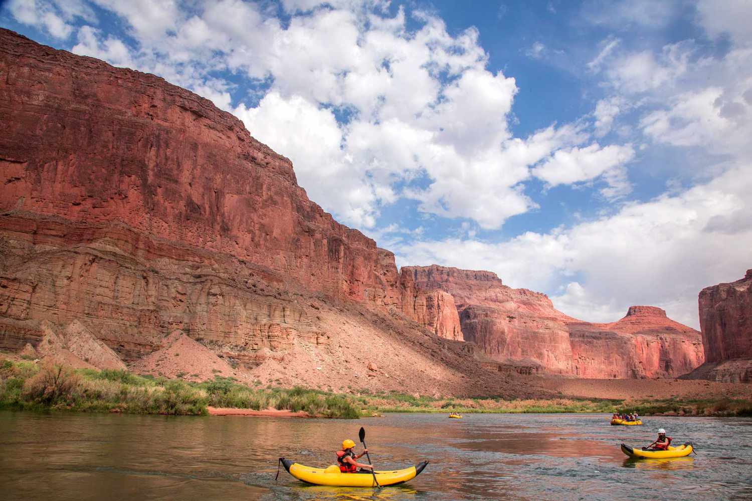 Kayak sur le fleuve Colorado Grand Canyon Arizona