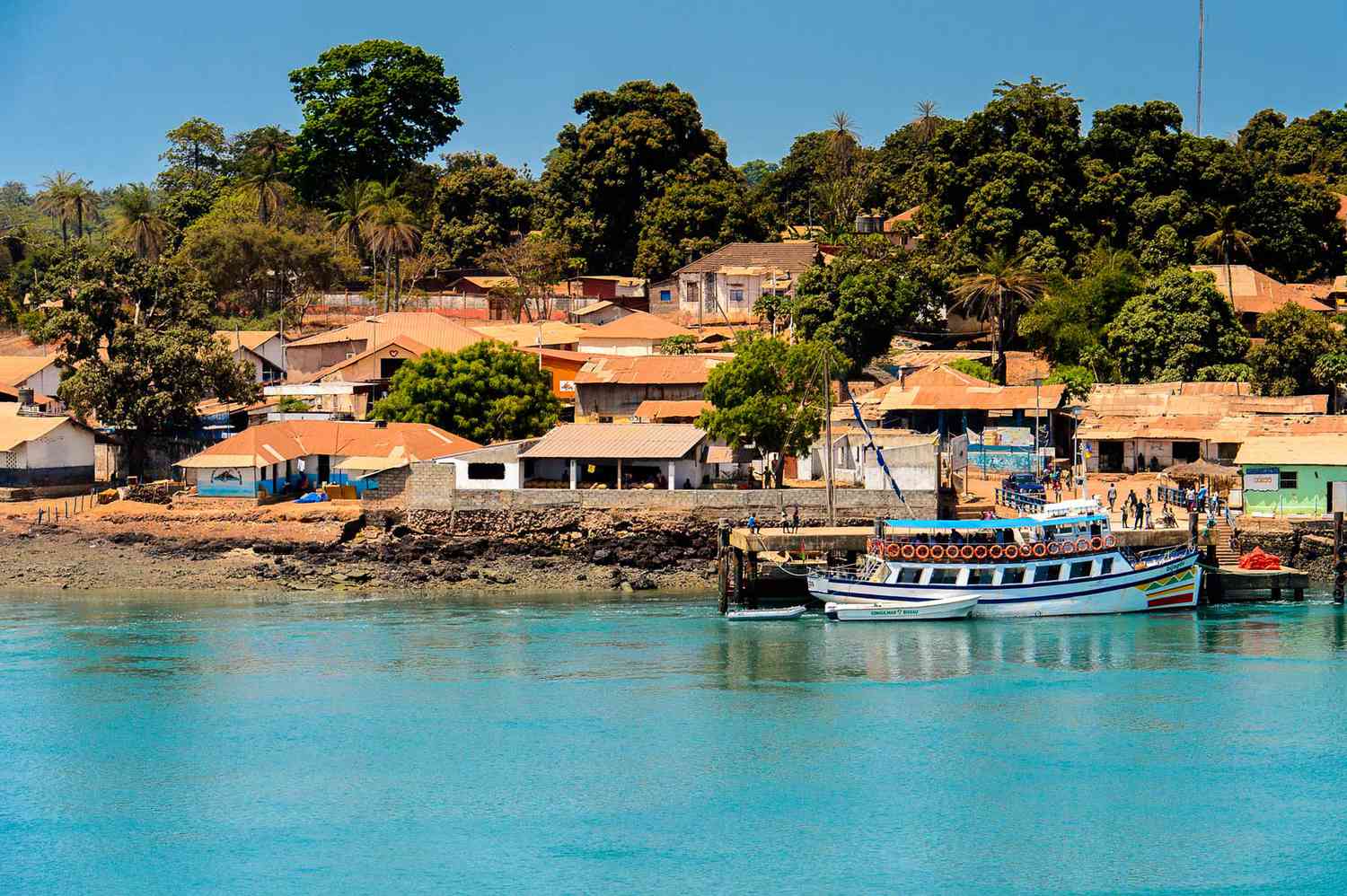 Architecture de l'île de Bubaque, Archipel des Bijagos (Bijagos), Guinée Bissau.  Réserve de biosphère de l'UNESCO