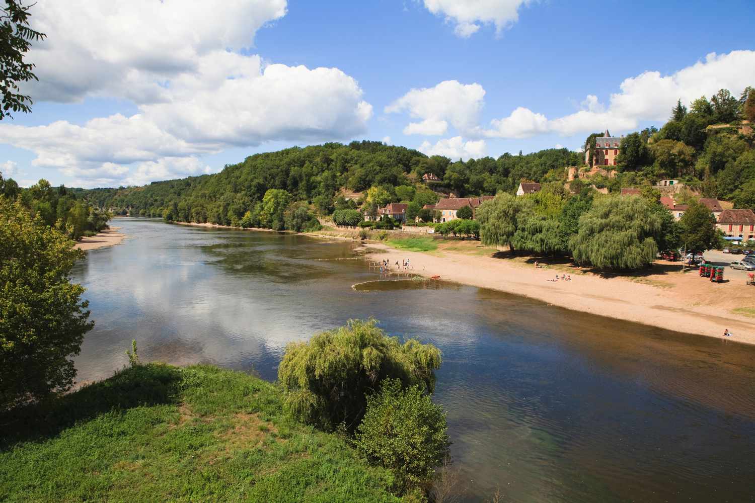 La rivière Dordogne à Limeuil, Dordogne, Aquitaine, France