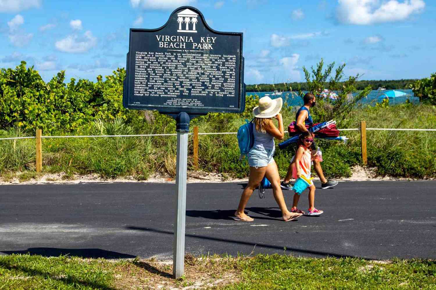 Historique Virginia Key Beach Park en Floride, point de repère historique pour ce qui était autrefois une plage "Colored Only" dans le Jim Crow South