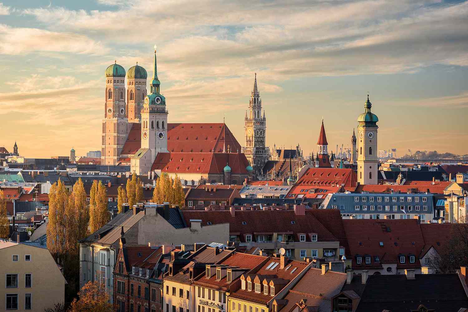 Paysage urbain du centre historique, Munich, Bavière, Allemagne