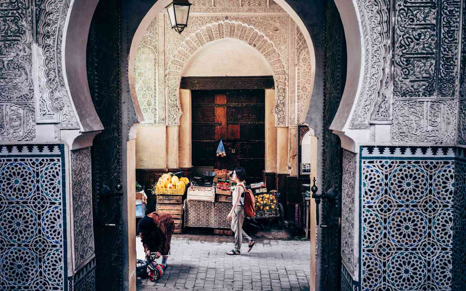 Touriste à Marrakech, Maroc