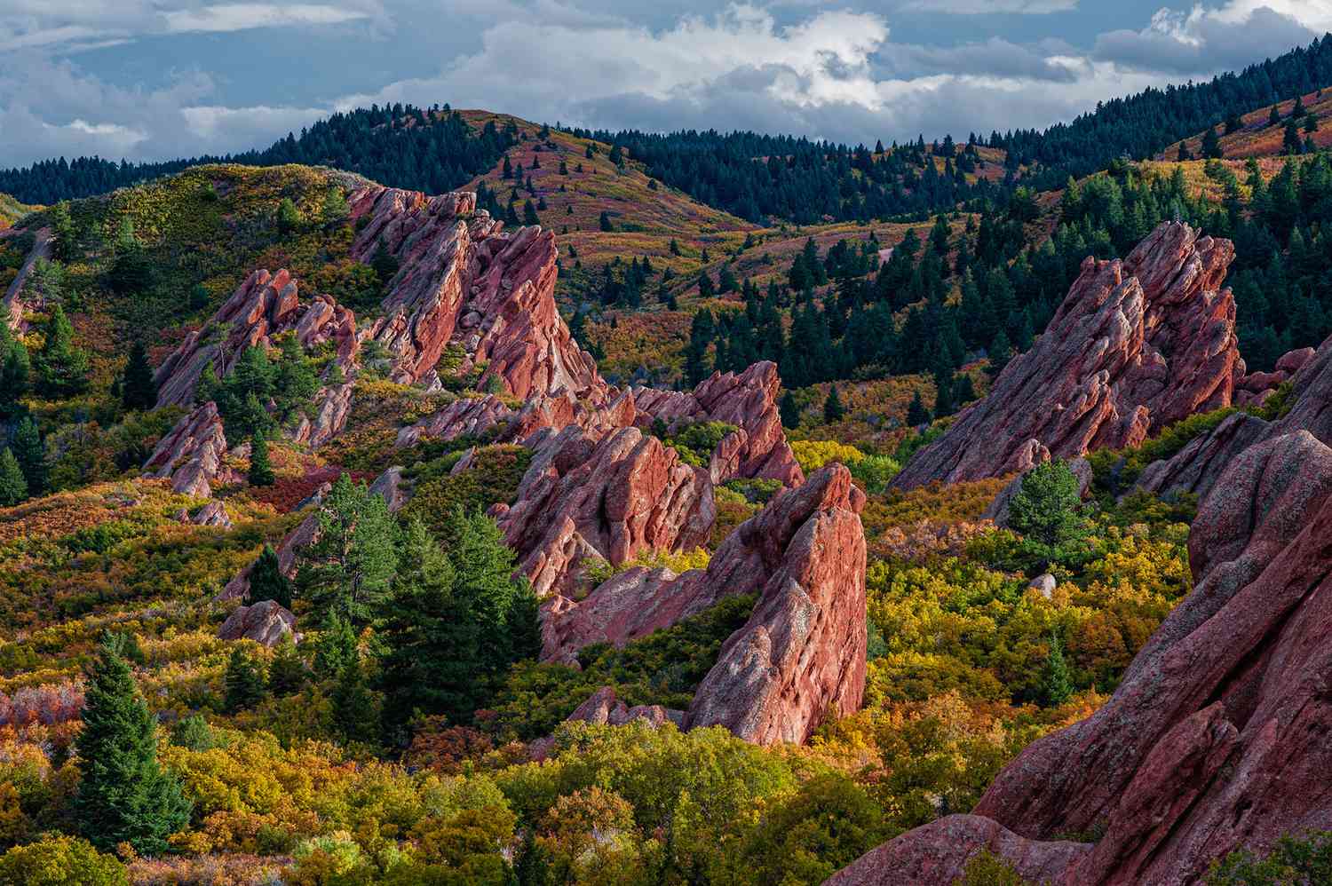 Avis de formations rocheuses à Roxborough State Park près de Denver, Colorado