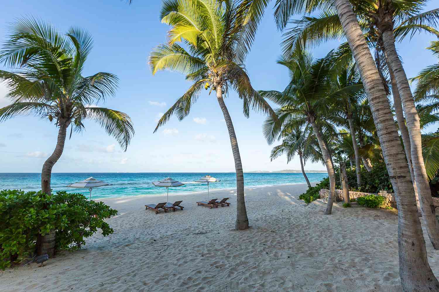 Paysage de la plage d'Anguilla dans les Caraïbes