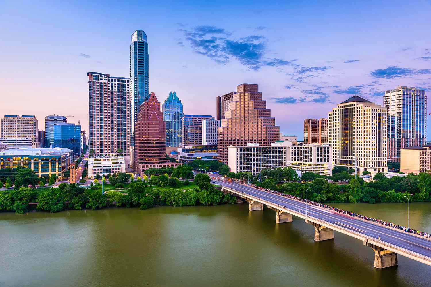 Vue aérienne du centre-ville d'Austin, Texas