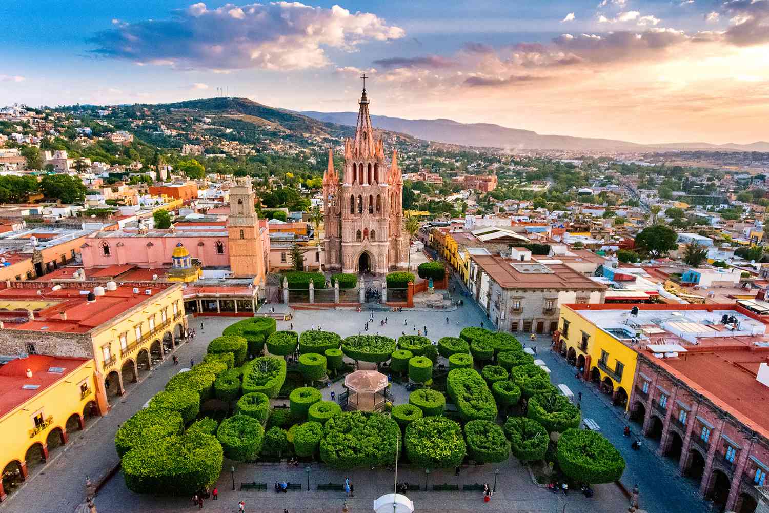 Vue aérienne de San Miguel de Allende au Mexique