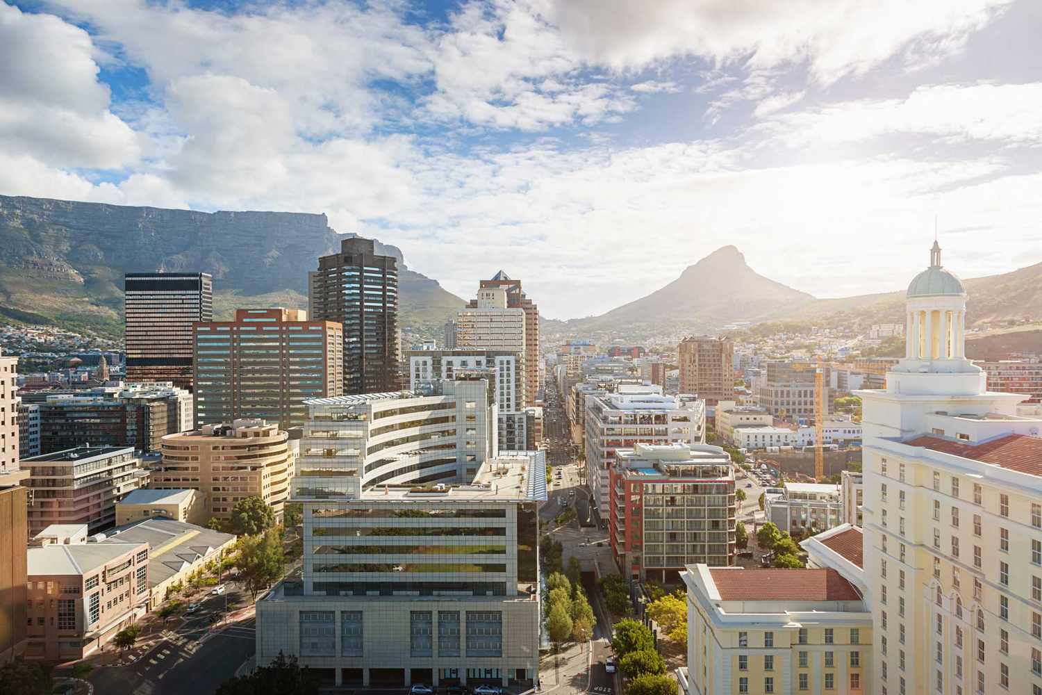 Le quartier des affaires du centre-ville du Cap, en Afrique du Sud, élu l'une des meilleures villes du monde