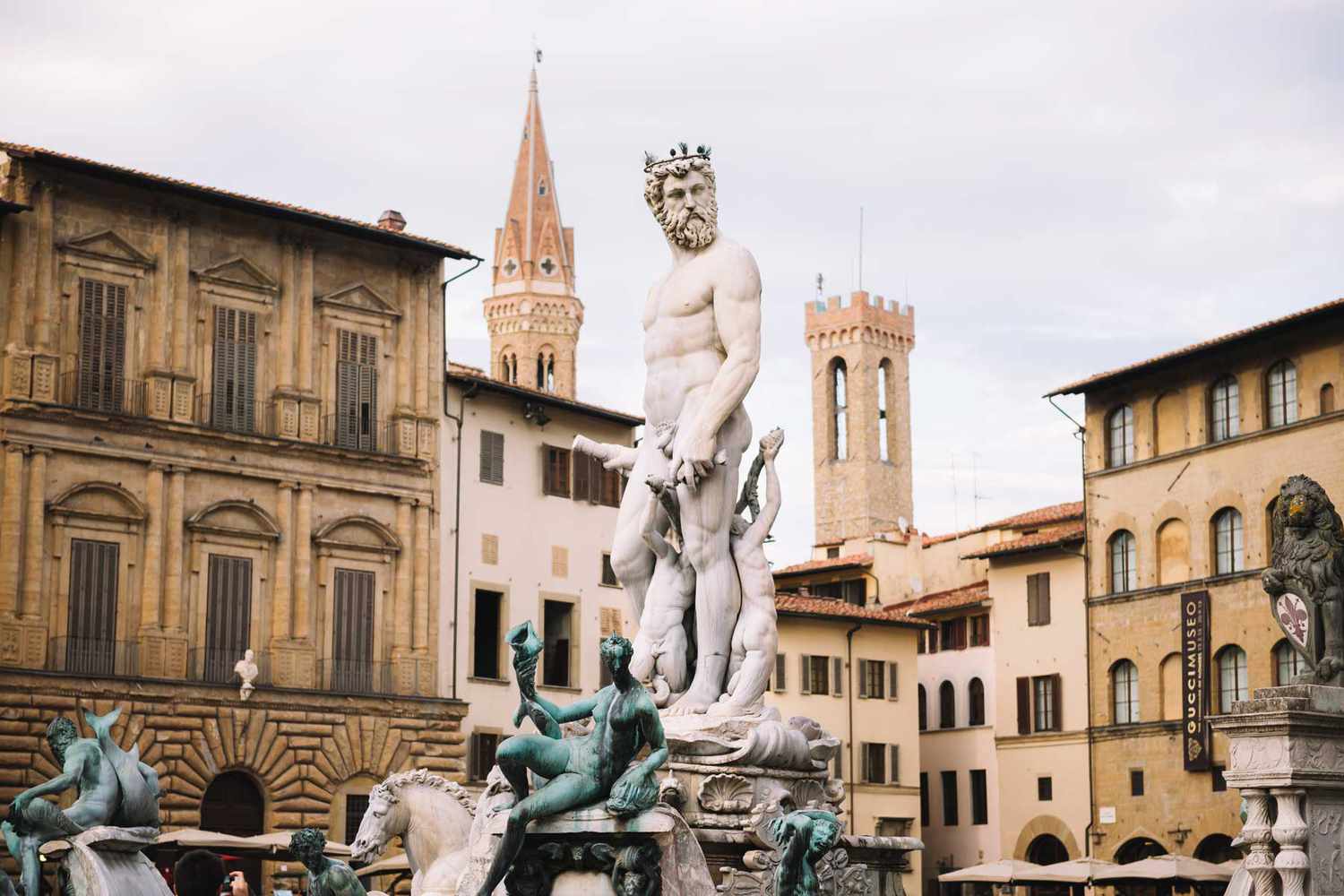 La fontaine de Neptune à Florence, Italie