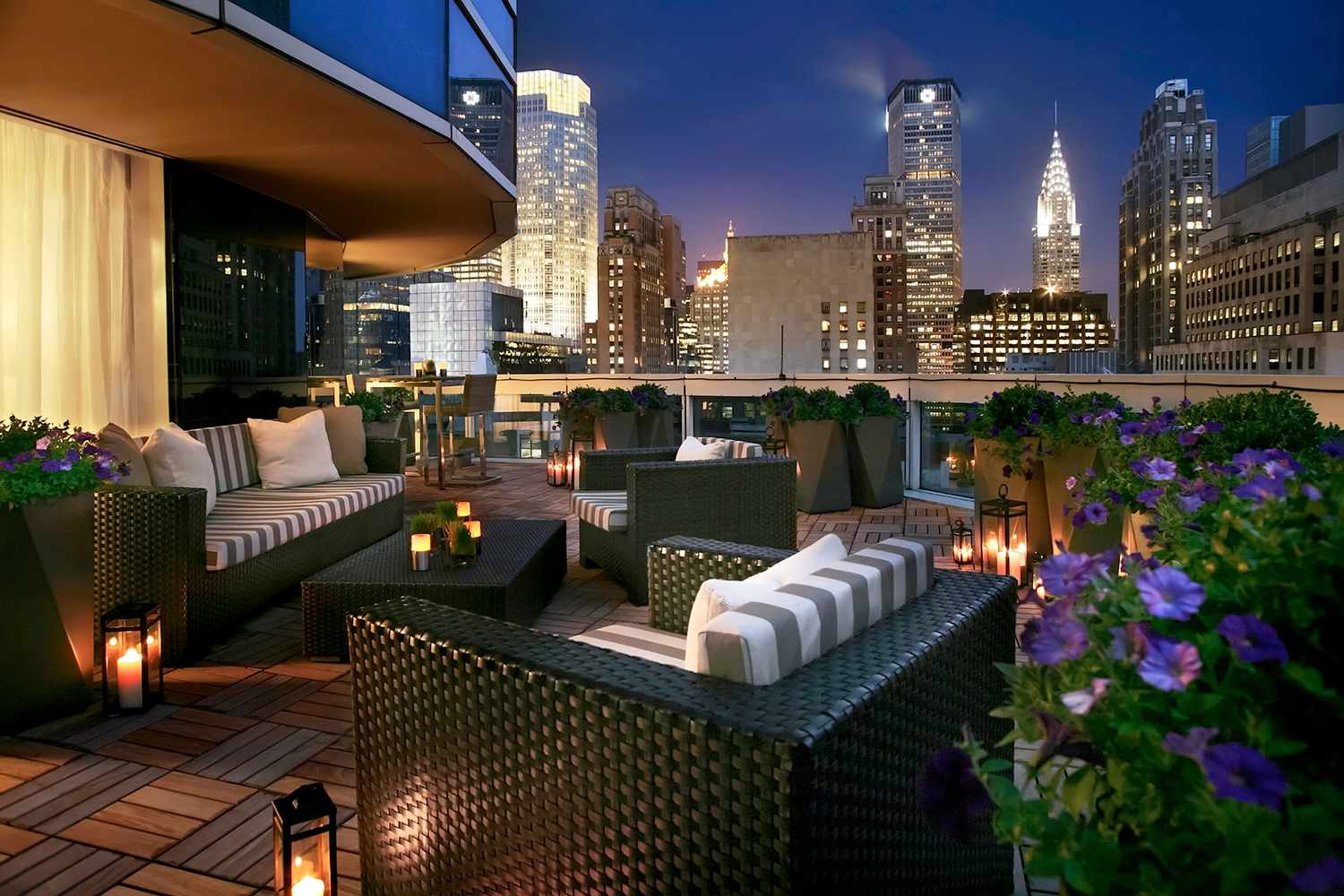 Sofitel New York Prestige Suite Terrasse la nuit