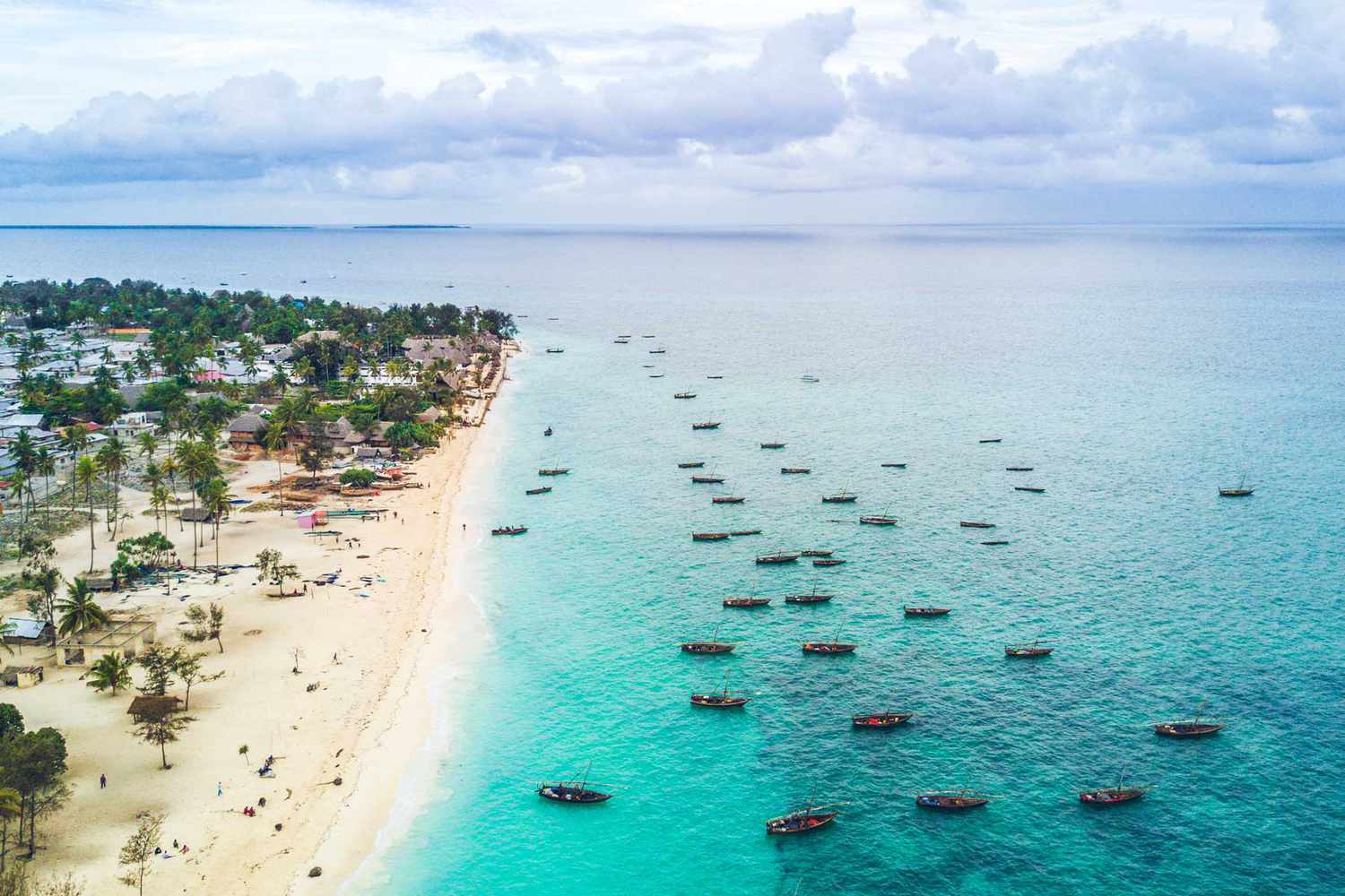 Vue aérienne de Nungwi, Zanzibar